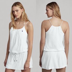 NWT Polo Ralph Lauren French Terry Cover-Up Dress in White - XL